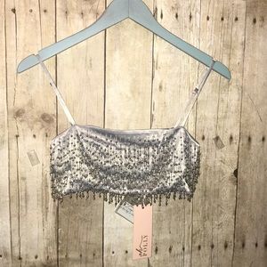 Satiny Beaded Top